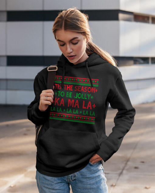 2020-11-Women-Hoodie-Tis-the-season-to-be-jolly-kamala-la-ugly-christmas-Mockup2-Black.jpg