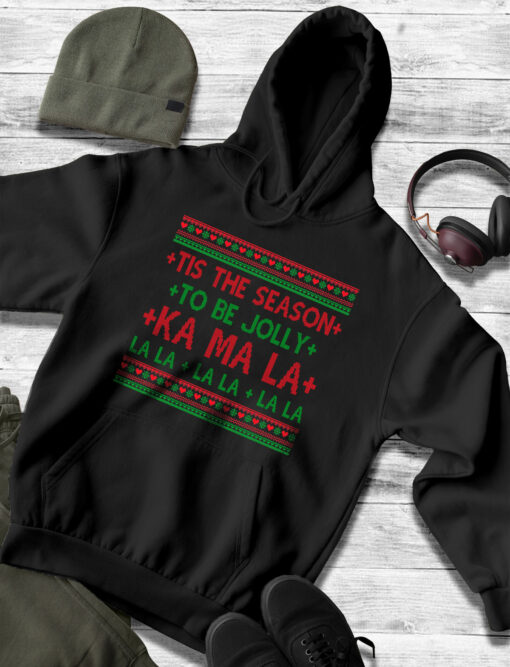 2020-11-Women-Hoodie-Tis-the-season-to-be-jolly-kamala-la-ugly-christmas-Mockup4-Black.jpg