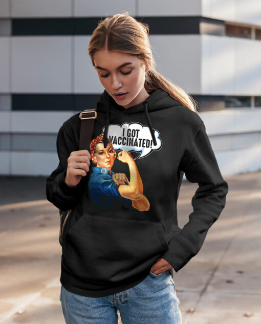 2021-03-Women-Hoodie-Pro-Vaccine-Vaccinated-Rosie-The-Riveter-Vaccinator-Mockup2-Black.jpg